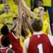 Michigan freshman Mitch McGary blocks a shot by Indiana senior Christian Watford a during the second half at Crisler Center on Sunday, March 10, 2013. Melanie Maxwell I AnnArbor.com